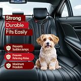 PIYAREY Dog Car Seat Belt Headrest Restraint 52-71cm Adjustable Red view 7