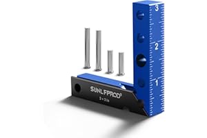SUNLFPROD Mini Square Woodworking Center Finder 90 Degree Small Square Measuring Tool Woodworking Center Marking Tool Aluminum (Blue-Gray)