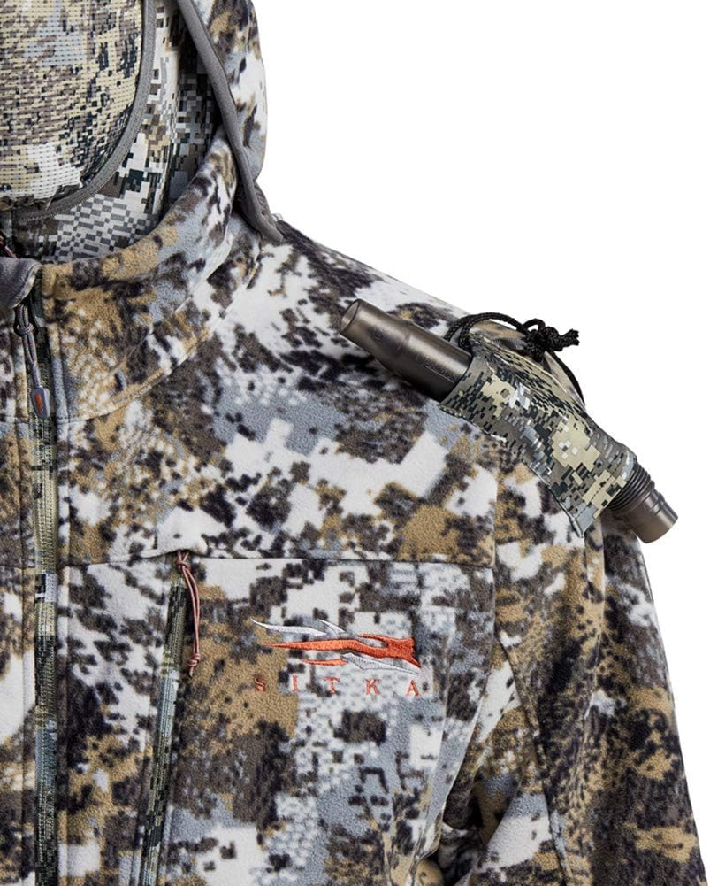 SITKA Gear Men's Stratus Windstopper Water Repellent Ultra-Quiet Fleece Hunting Jacket with Removable Hood: Clothing