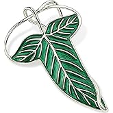 BVB Elegance Green Leaf Enamel Brooch Pin, Cloak Clasp Shawl Pin for Luck & Mystery – Christmas Festive Attire, Cosplay Jewelry Gift (Keepsake, Green Brooch)