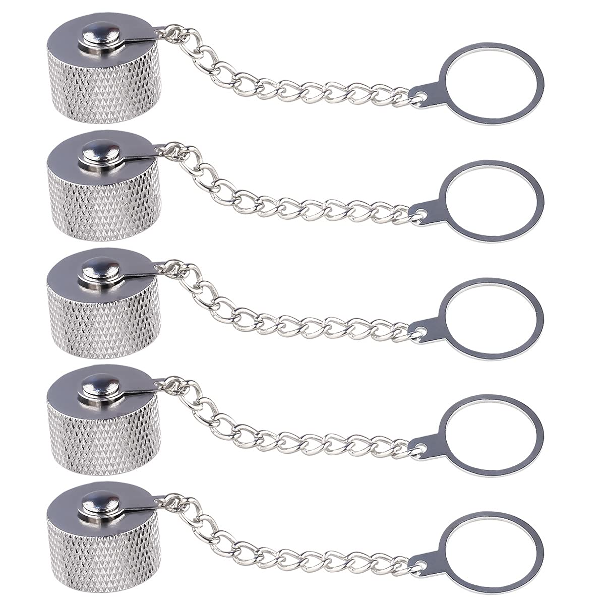 TUOLNK N Female Dust Cap Waterproof Protective Cover with Chain for N Female/SO239 UHF Female Connector N Female Adapter Cap Walkie Talkie Accessories RF Connector 5pcs