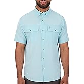 Coleman Mens UPF 40+ Ultra Lightweight Quick Dry Short Sleeve Guide Shirt Outdoor for Fishing Hiking Camping Crystal Blue