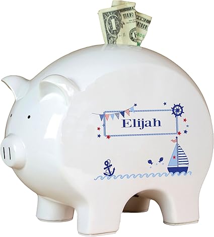 piggy bank personalized boy
