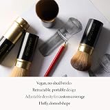 Laura Geller Full Face Powder Brush with Wooden Handle Midnight Black view 7