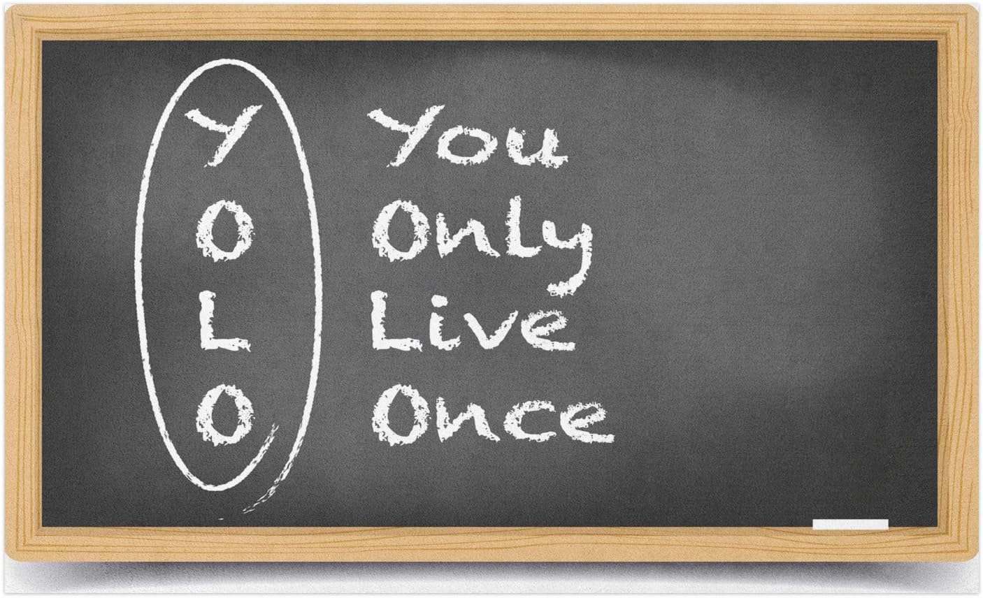 Amazon Com Ambesonne Yolo Doormat Chalkboard Background