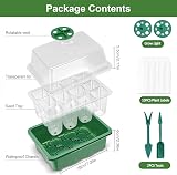 VDYXEW Seed Trays Propagator with Lights 24-Cell 0.8mm PVC 2 Pack view 2