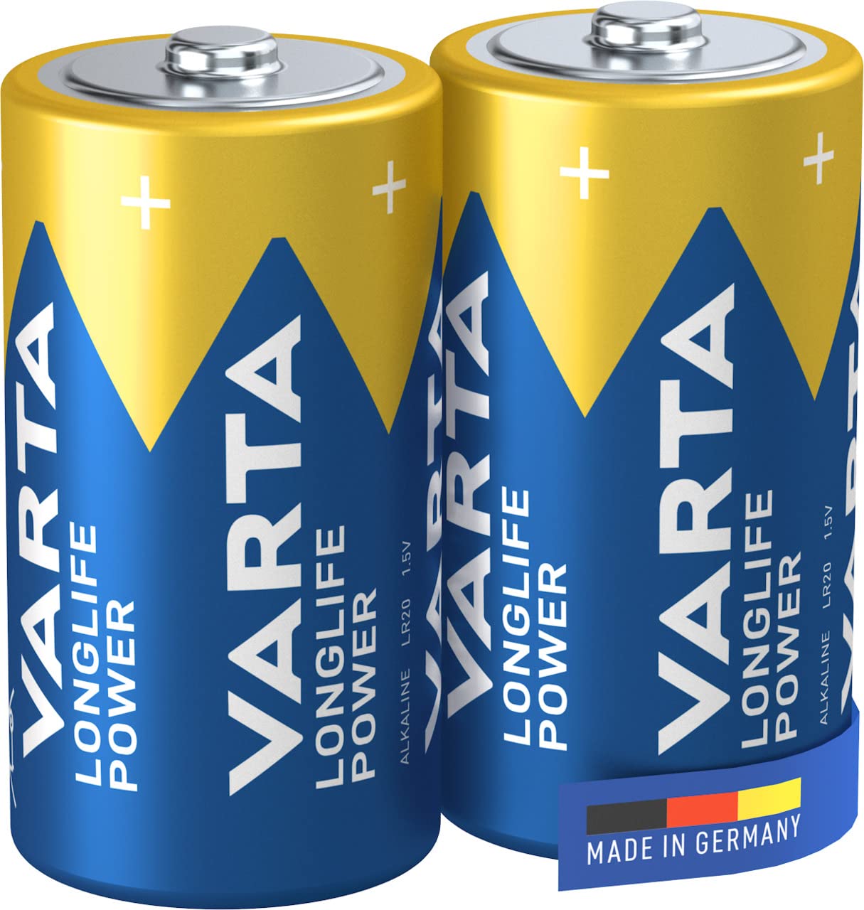 VARTA Longlife Power C Baby LR14 Alkaline Batteries (2-pack) - Made in Germany - ideal for toys, torches, CD players and other battery-powered devices