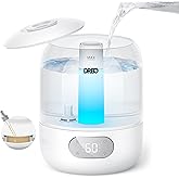 DREO Humidifiers for Bedroom, 3L Top Fill 30H & 26dB Quiet Cool Mist Air Humidifier, Easy to Fill & Clean Ultrasonic Humidifi