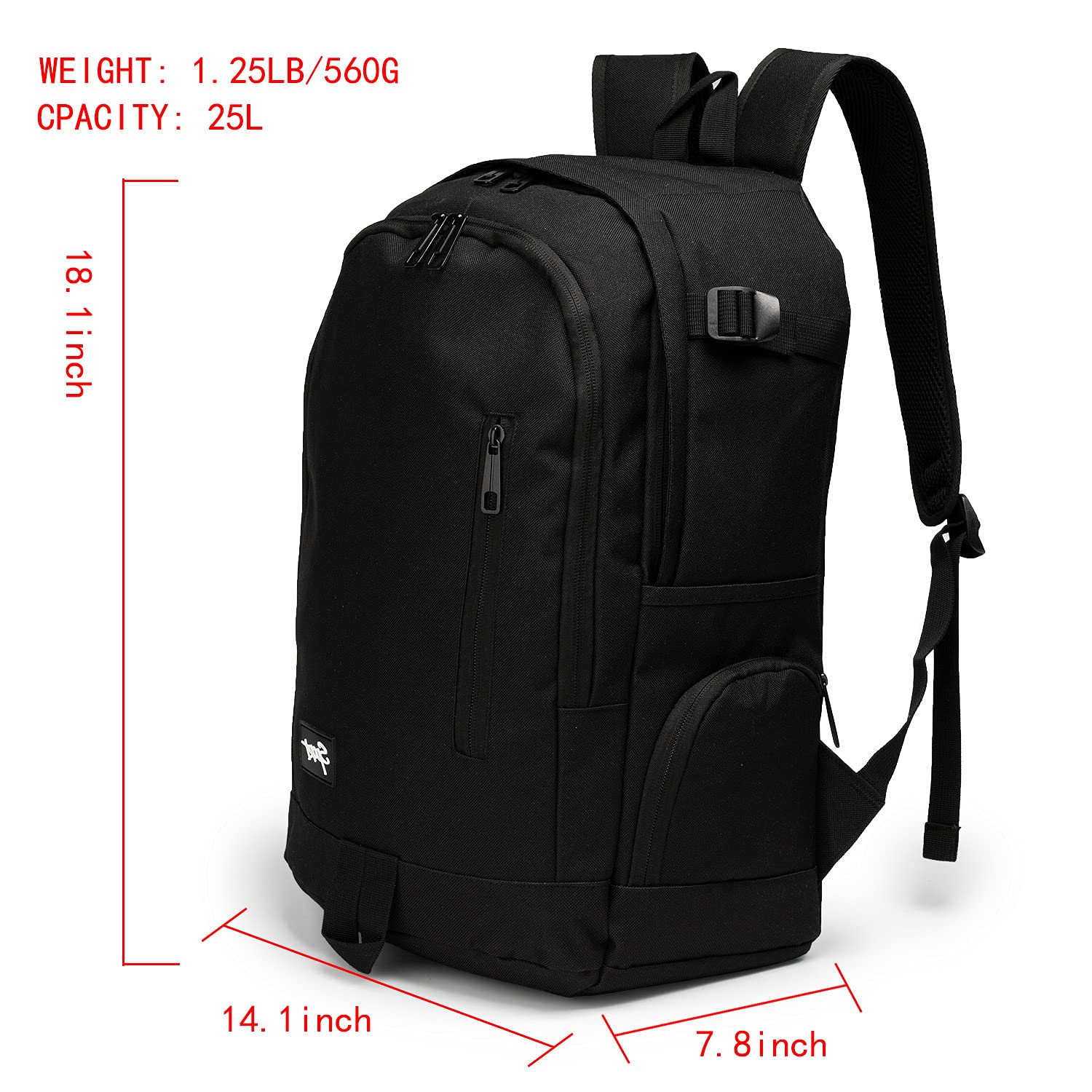 rickyh style School Backpack Travel Bag for Men & Women Lightweight College Back Pack with Laptop Compartmen