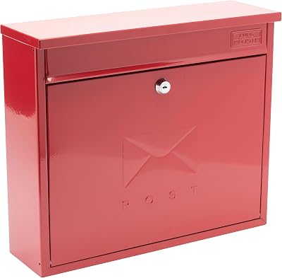 Burg-Wächter MB02R Red Elegance Wall Mounted Weatherproof Post Box 36x31x10cm