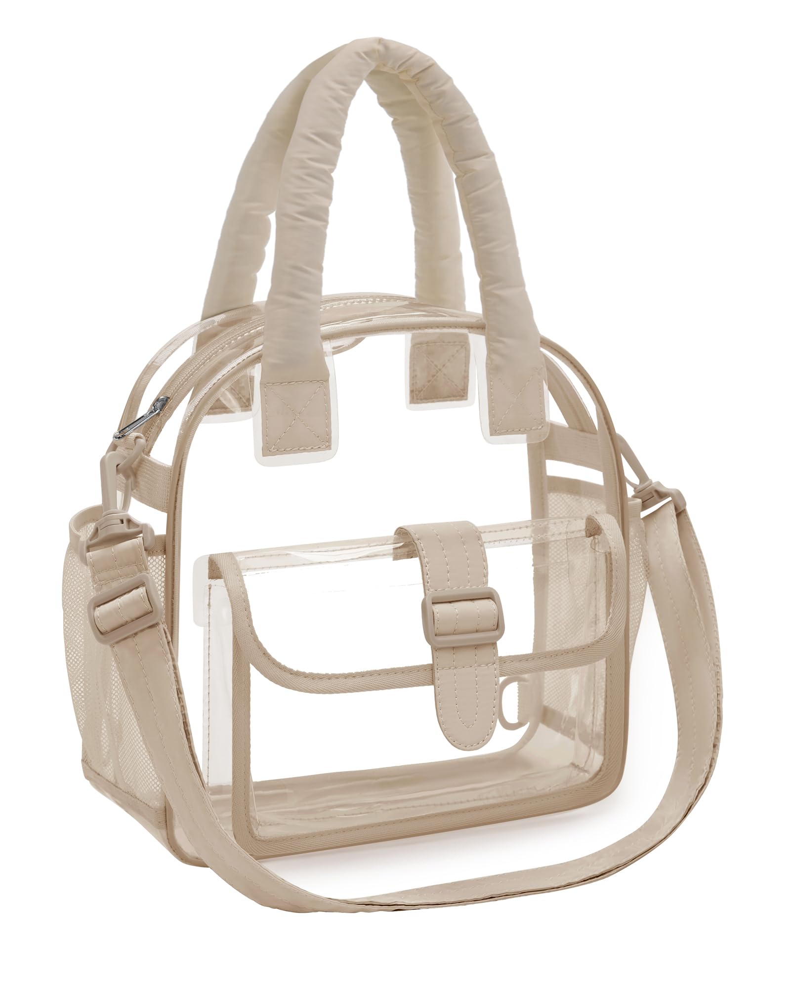 Photo 1 of BAGSMART Clear Bag for Stadium Events 12 x 6 x12, Clear Crossbody Bag Tote for Women with Two Ways to Install the Adjustable Strap for Travel, Festival