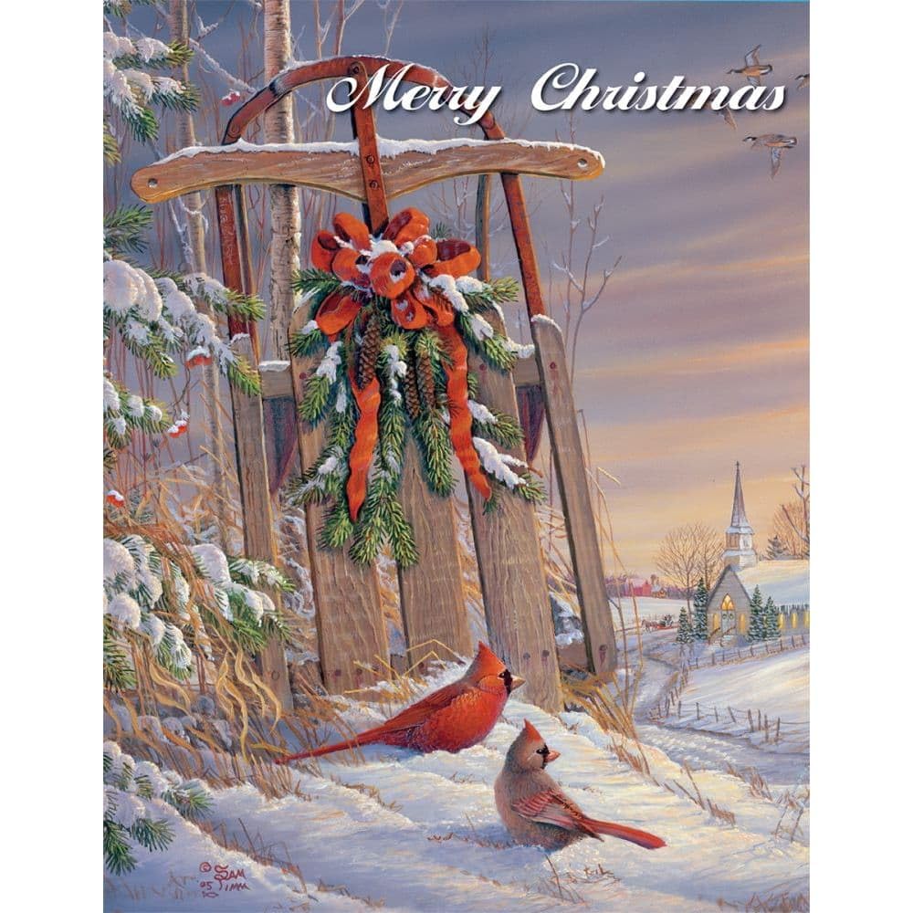 Perfect Timing - Lang Wintertime Cardinal Boxed Christmas Card, 5.38 x 6.88 Inches, 18 Cards with 19 envelopes (1004669)