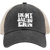 Generic Baker Mom in My Baking Era Hats for Men Baseball Caps Classic Washed Hiking hat Breathable, Allblack