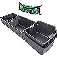 WHALEMOTOR Underseat Storage Compatible with Ford F150(2015-2024)&Super Duty(2017-2024) SuperCrew/Crew Cab, Upgraded Rear Under Seat Organizer Cargo Box for F-150 F250 F350 F450 F550