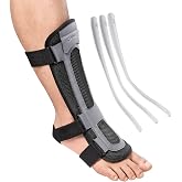 Sylong&reg; Achilles Tendon Rupture Night Splint, Post-Op Achilles Tendon Brace for Surgery Recovery, with 3 Plantar Flexion Angles 40&deg;/30&deg;/20&deg; Metal Brackets, Sleeping Only, Not for Walking, Left, Medium