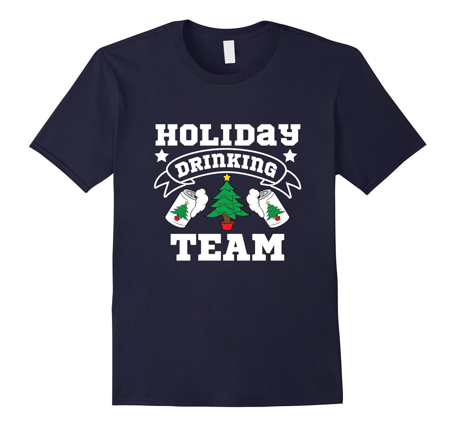 Holiday Drinking Team Funny Christmas T Shirt-ANZ