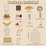 Lehoo Castle Wooden Play Food Set 23 Pcs 3+ Pretend Kitchen Toys view 7