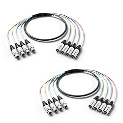 PRORECK 6ft Snake Cable, 4-Channel Shielded Audio