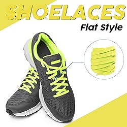 LUOFMISS 2 Pairs Flat Shoe Laces 5/16" Athletic