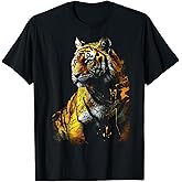 Tiger Artwork - Animal Art Zoo Tiger T-Shirt
