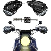BRCOVAN Motorcycle Hand Guards with Thickened Aluminum Alloy Frame | High Strength Composite Shield, Brake &amp; Clutch Friendly, Come with Mounting Accessories, Fit for 7/8" to 1-1/4" Handlebars