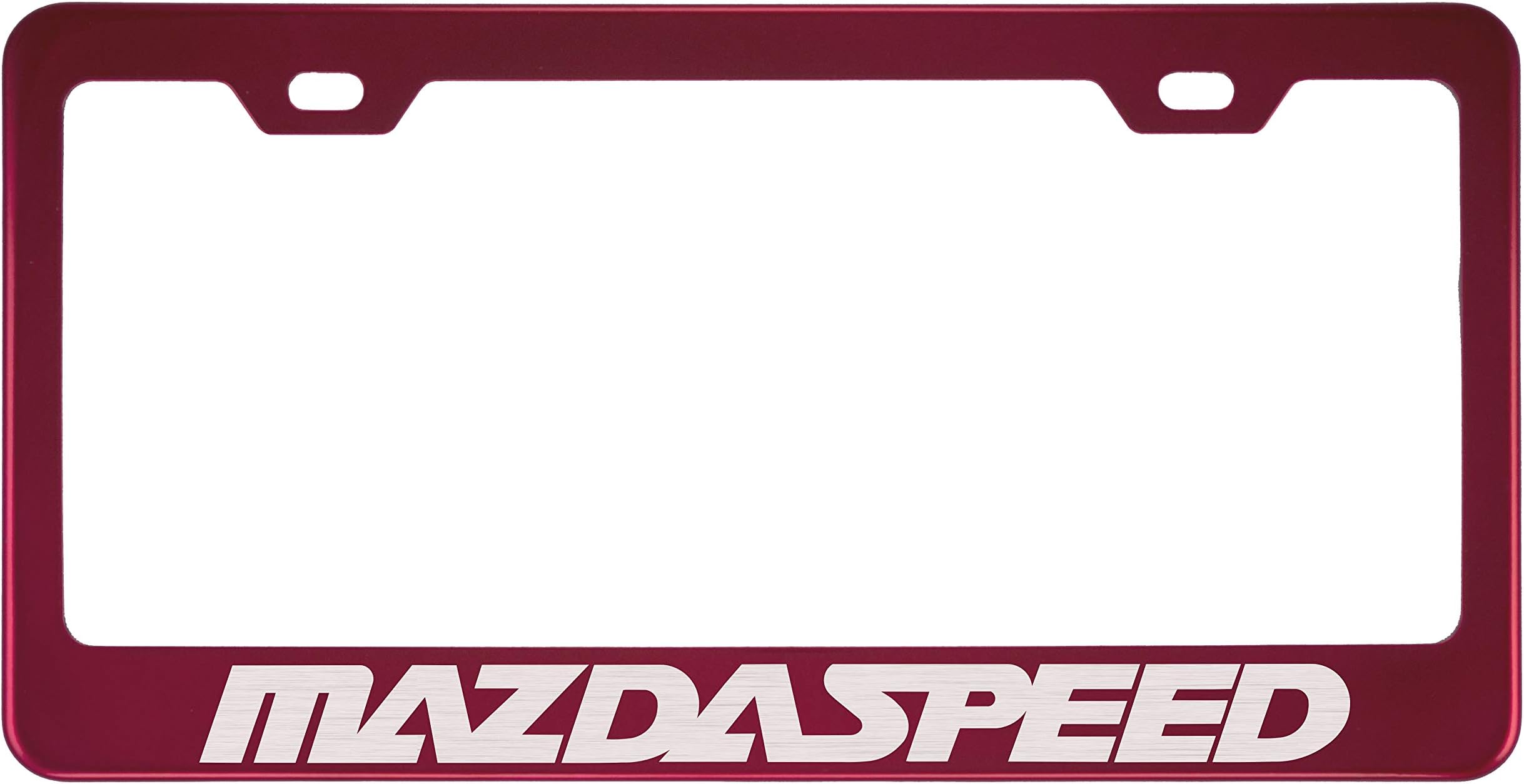 Fit Mazdaspeed Stainless Steel Red License Plate Frame (Powder Coasted Color)