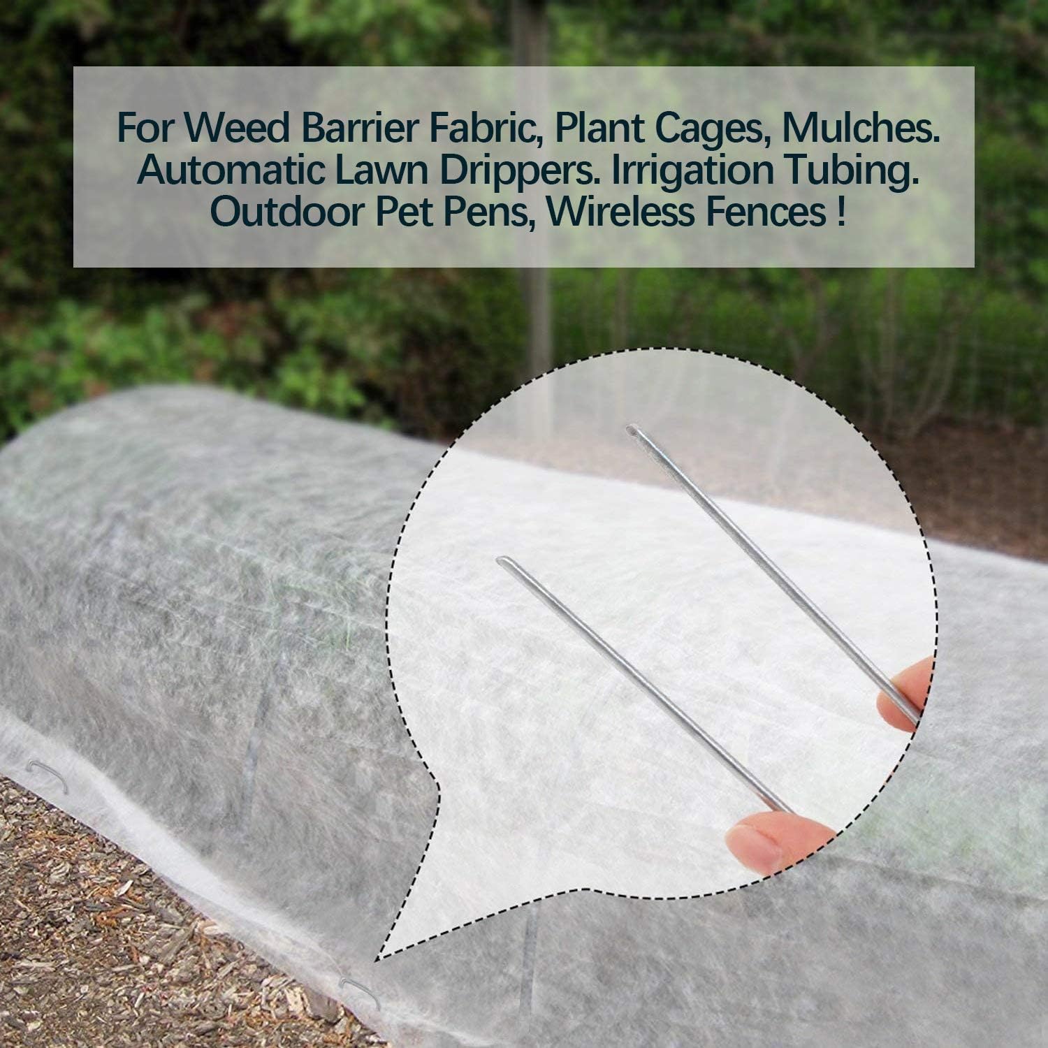 6'' 11 Gauge 100 Pack Heavy Duty U-Shaped Securing Stakes Pins Spikes - Sod Fence Staples for Anchoring Weed Barrier and Landscape Fabric, Netting, Irrigation Hoses, Ground Mat, More Applications : Home Audio & Theater