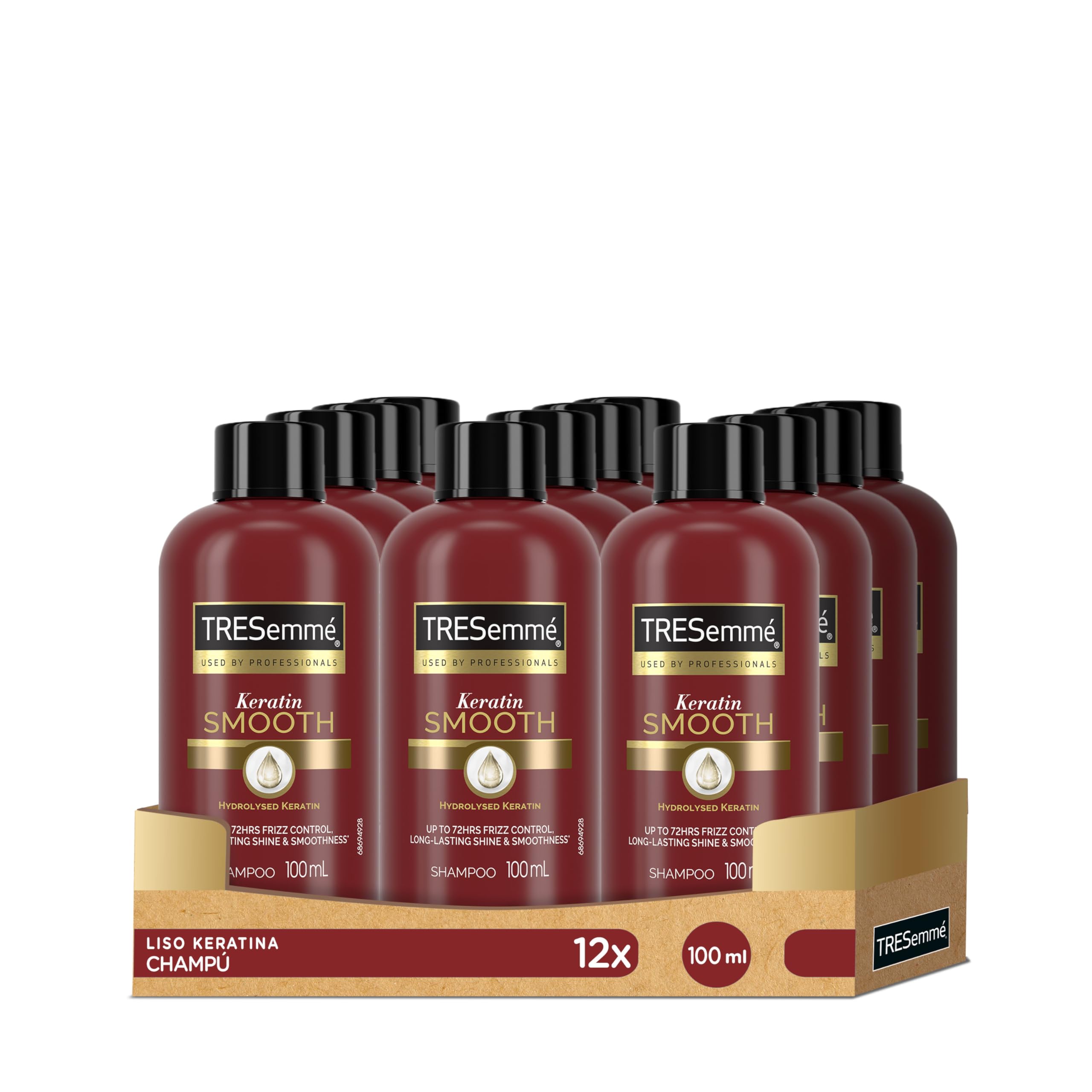 TRESemmé Smooth Keratin Shampoo Pack de 12 x 100 ml