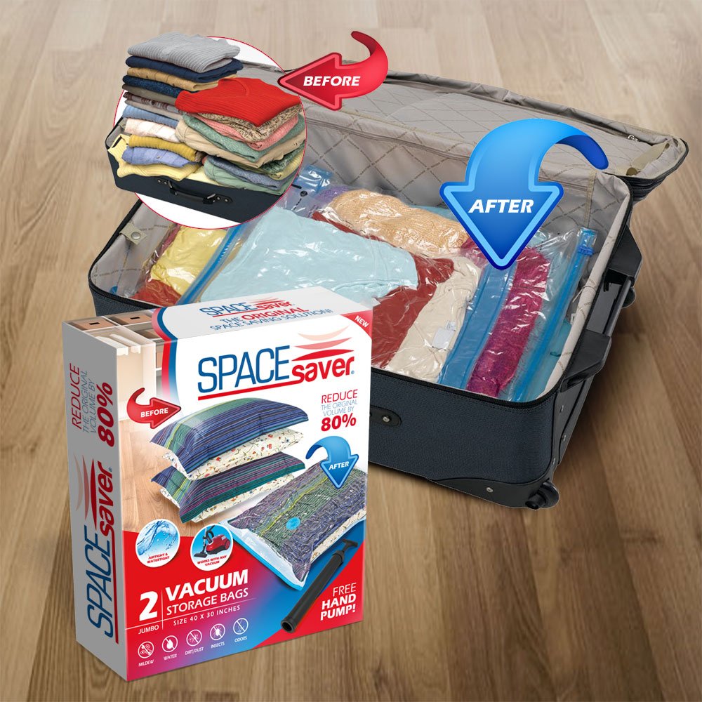 Spacesaver Premium Jumbo Vacuum Storage Bags (80 More Storage Than