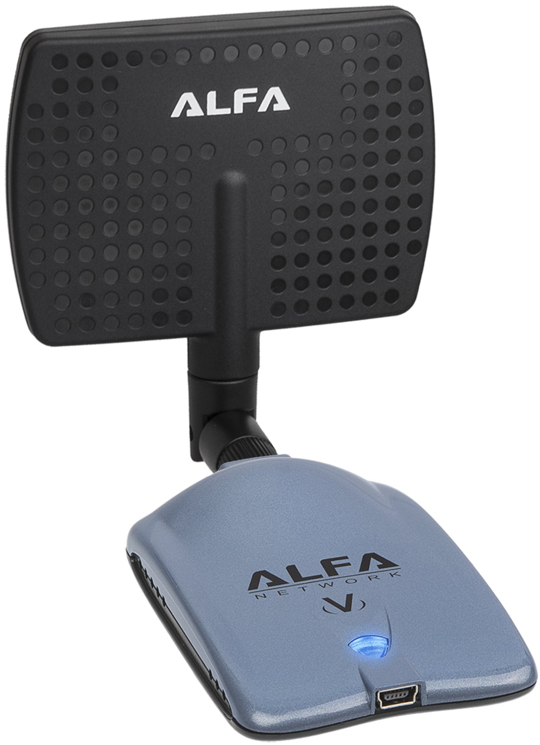 Alfa AWUS036NHV 802.11n High Power 5000mW Wireless-N USB Wi-Fi Adapter w/Removable 5dBi & 7dBi Panel