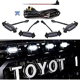 AUXLIGHT Car Accessories, 4PCS LED Front Grille Raptor Lights with Fuse & Wiring Harness, Compatible with 2016 2017 2018 2019 Toyotaa Tacoma TRD Pro (White)
