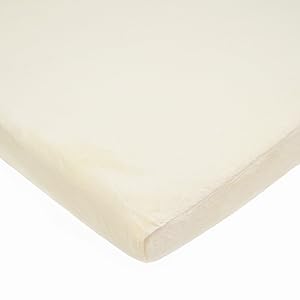 TL Care Heavenly Soft Chenille Fitted Bassinet Sheet, Ecru, for Boys and Girls