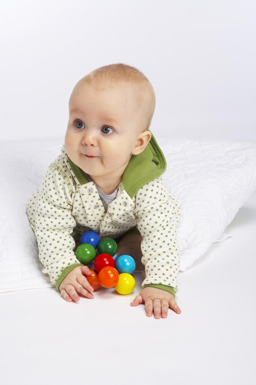 Manhattan Toy Classic Baby Beads Wood Rattle, Teether, and Clutching Toy: Toys & Games