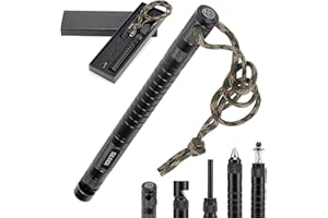 Survival Multi-Tool with Fishing Tool, Fire Starter, Survival Whistle, Window Breaker,Bottle Opener for Everyday Carry Surviv