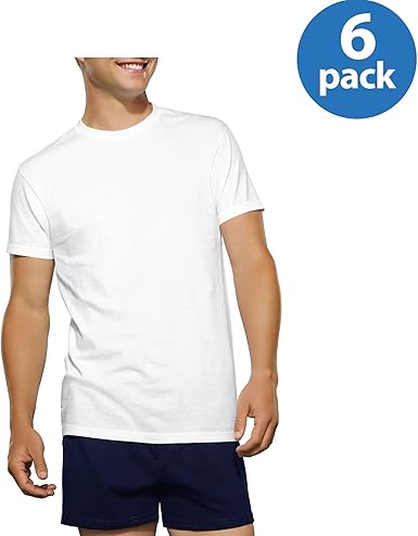 Fruit of the Loom Men's White Crew T-Shirt 6-Pack (XL) at Amazon Menâs Clothing store
