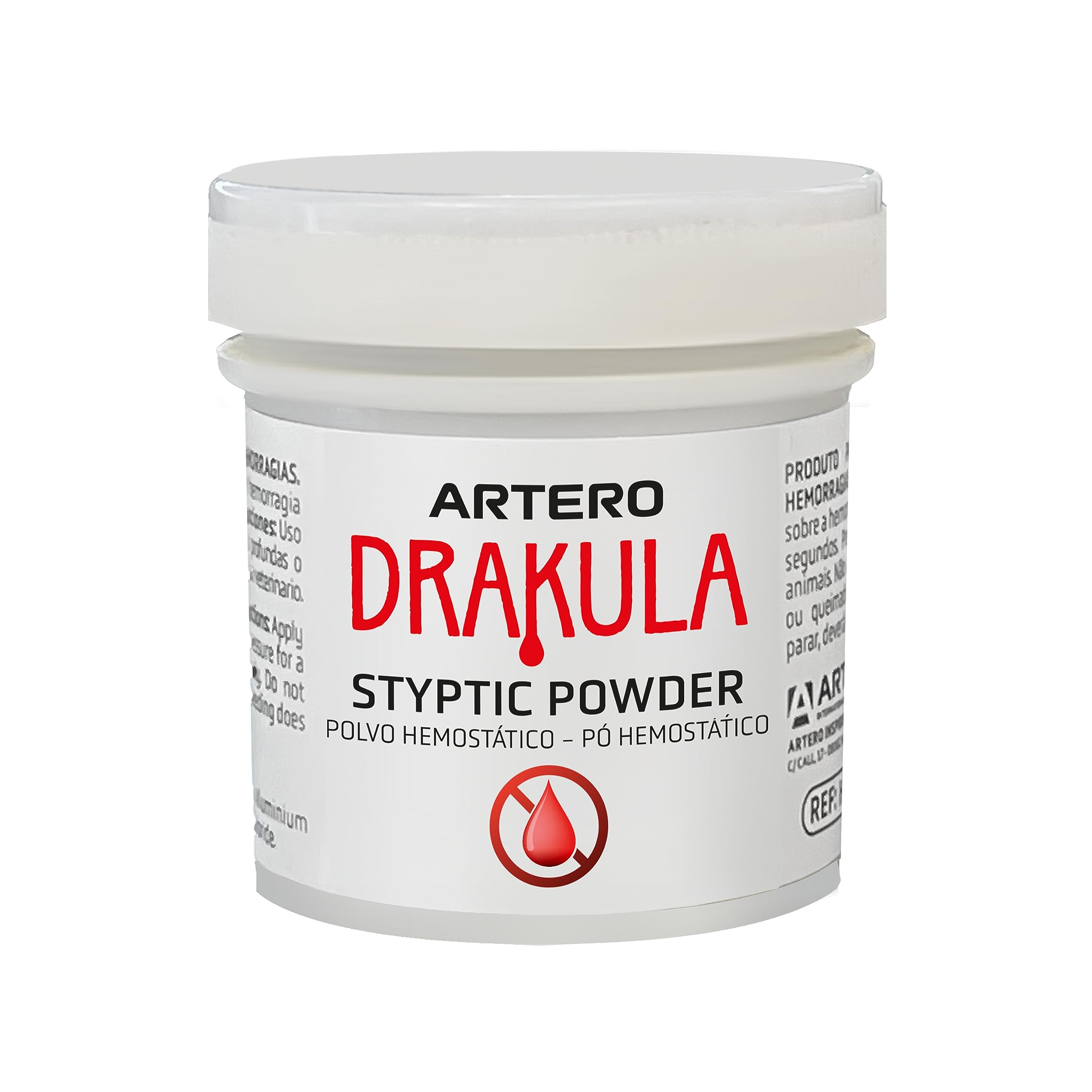 ARTERO Drakula Hemorrhage Cutting Powder for Dog Nail Cutting - Novel and Effective System - Screw Top Packaging
