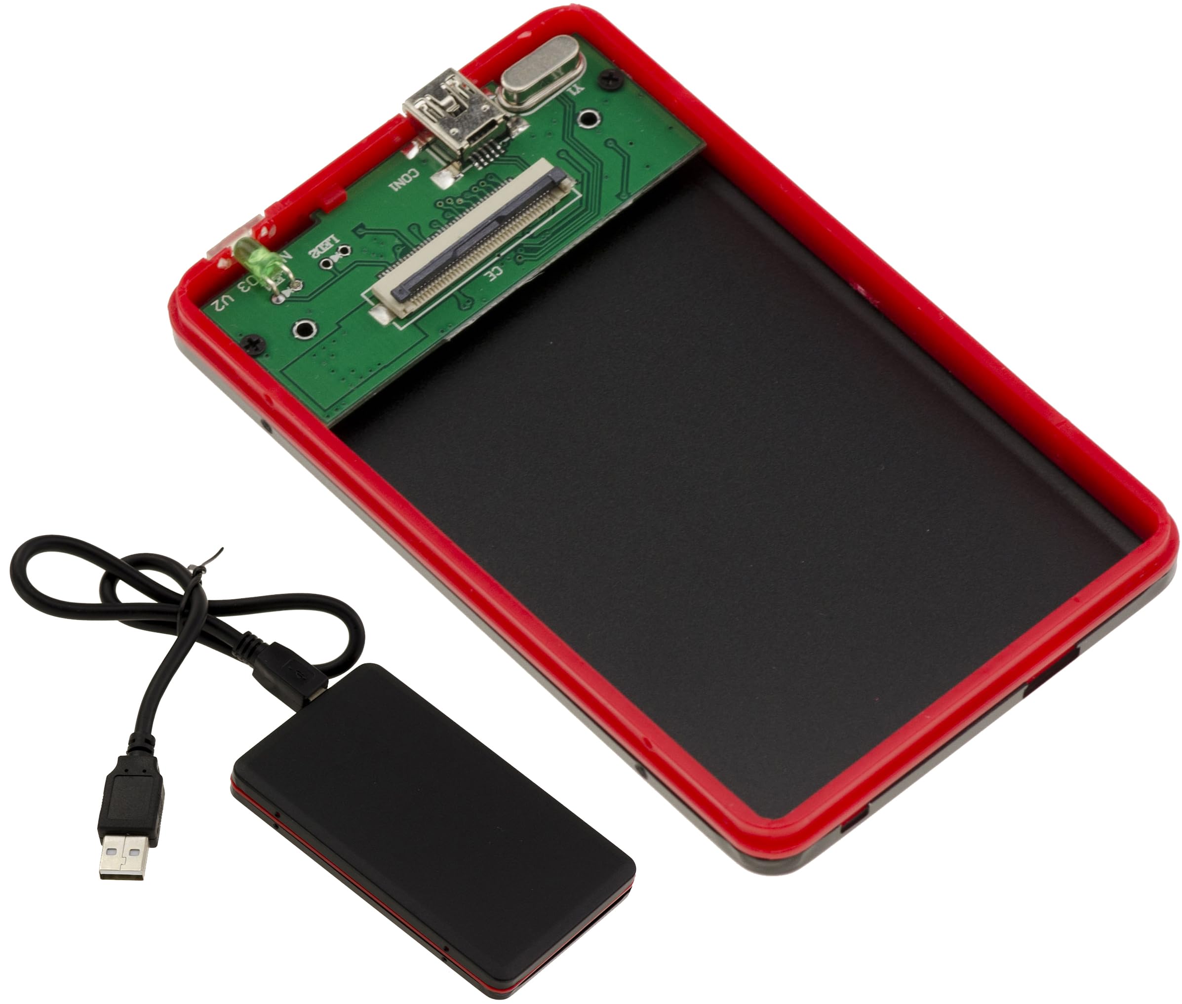 KALEA-INFORMATIQUE External USB enclosure for ZIF 1.8 40-wire TOSHIBA, SAMSUNG, HITACHI hard drives. USB3 5G link, with ZIF ribbon.