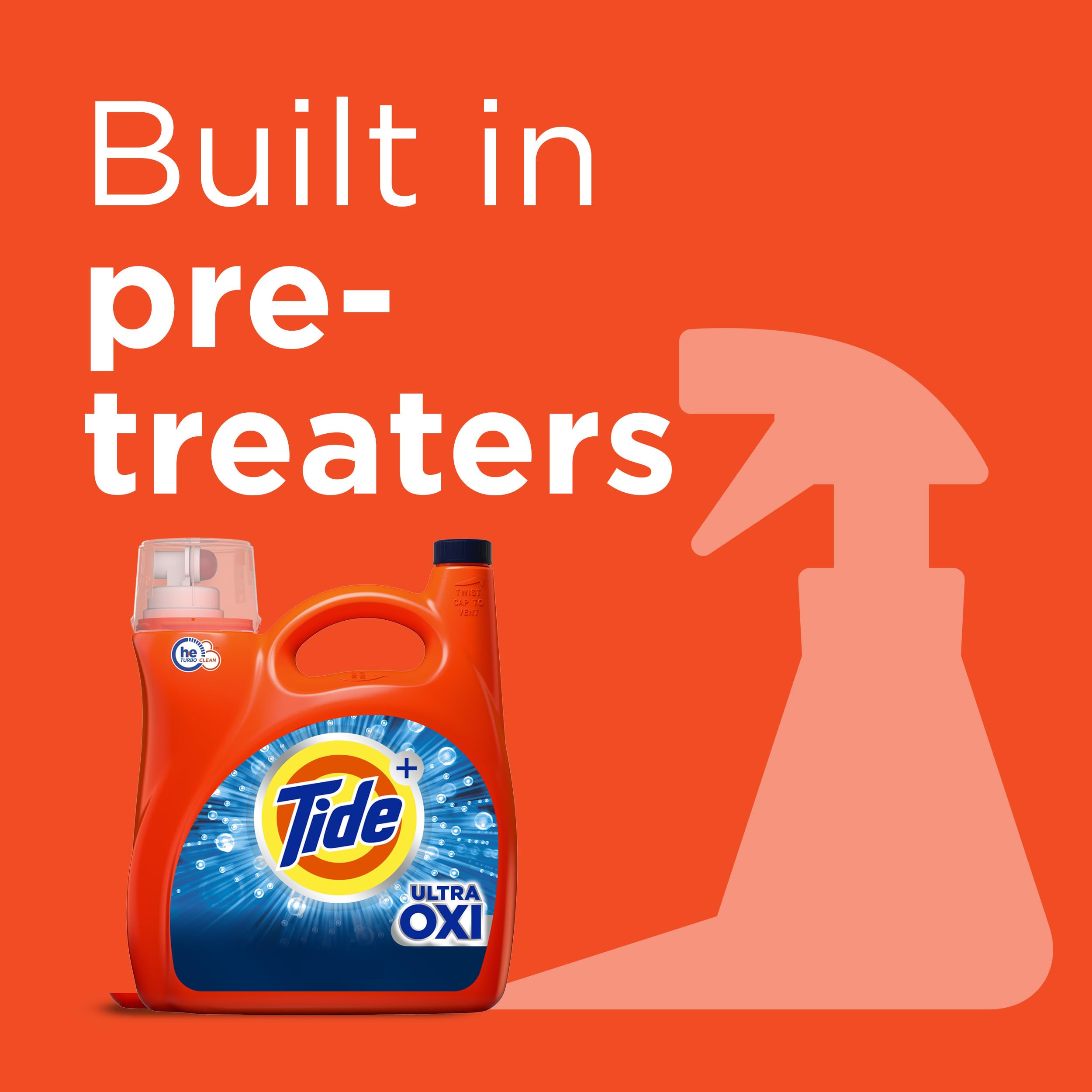 Tide Ultra Oxi Liquid Laundry Detergent, 106 loads, 149 fl oz, HE Compatible