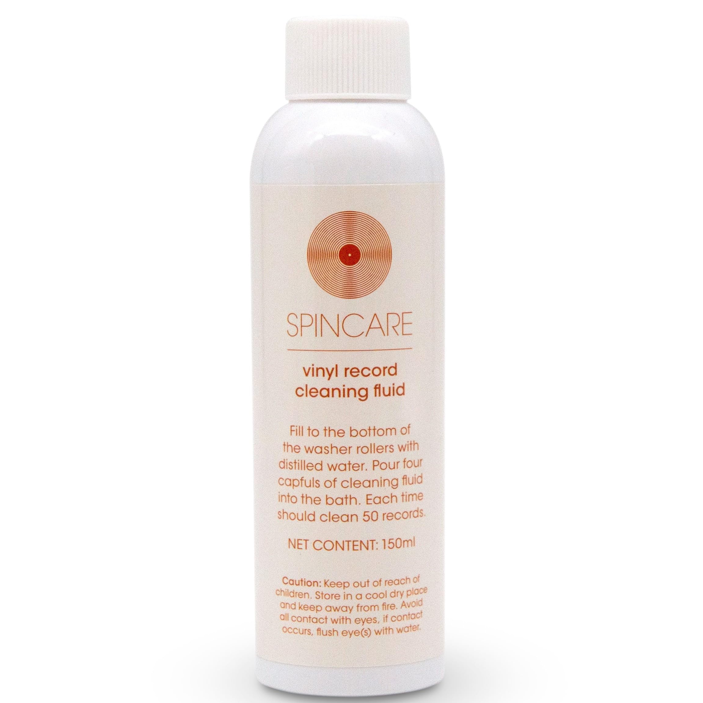 SPINCARE 150ml Record Cleaner Solution Fluid for Record Cleaning Machines | Compatible With All RCMs | Cleans 250 Vinyl LPs