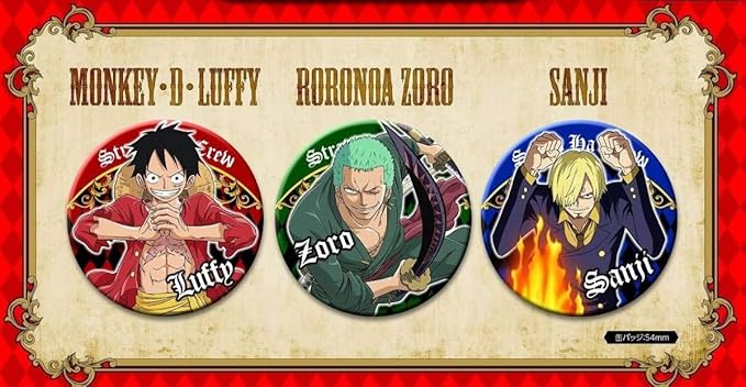 Amazon ワンピース 缶バッジセット ルフィ ゾロ サンジ 麦わらストア 出張店限定 輩 缶バッジ 鉄道模型 通販