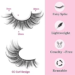 Geeneiya Lashes Wispy Mink Natural Eyelashes Spikes