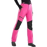 IUGA Snow Pants Womens Ski Hiking Pants Waterproof Outdoor Insulated Softshell Winter Fleece Lined Snowboard Pants 4 Pockets