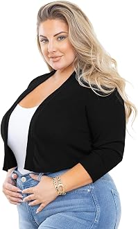Amazon.com: AusLook Plus Size Bolero 