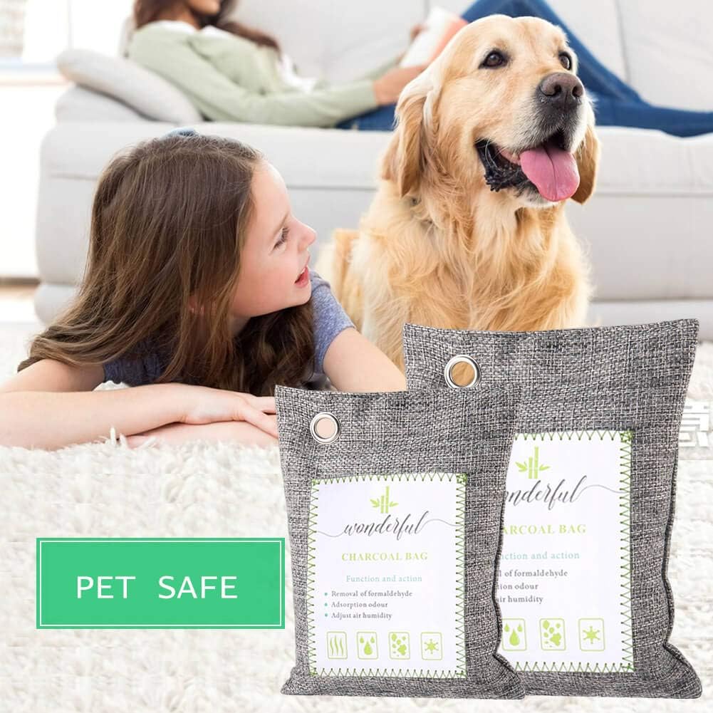 Angbo Activated Bamboo Charcoal Air Purifying Bags for Home, Car and Office, 8 Packs: Home & Kitchen