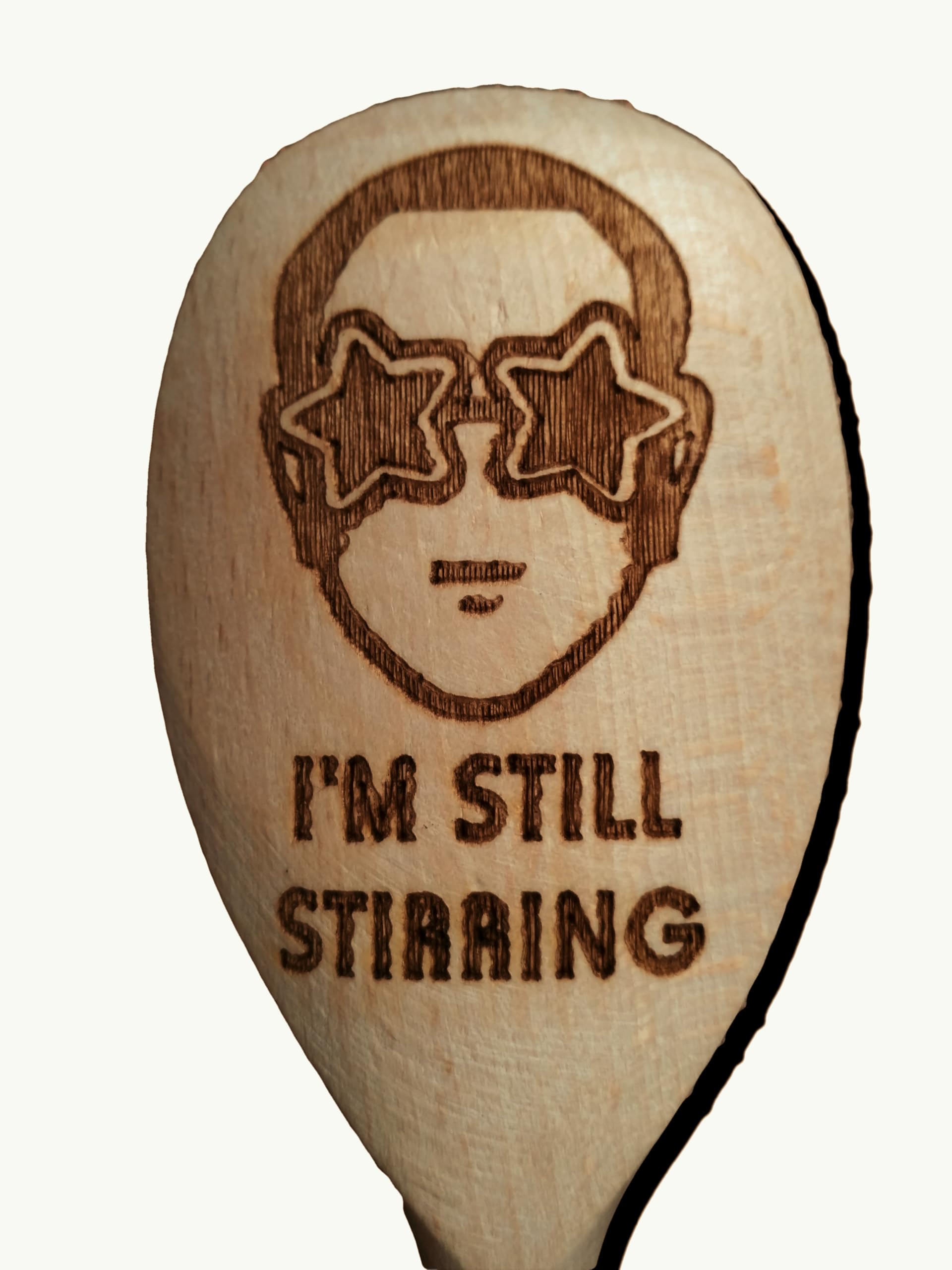 Elton John Star Glasses Inspired Wooden Baking Spoon Kitchen Cooking Birthday Present Fan Gift
