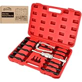 GOOACC 16pcs Blind Hole Bearing Puller Race and Seal Puller Extractor Kit | Heavy Duty Blind Bearing Slide Hammer Pilot Insert Inner Internal Removal Tool Blind Hole Collet Bearing Set with Red Case