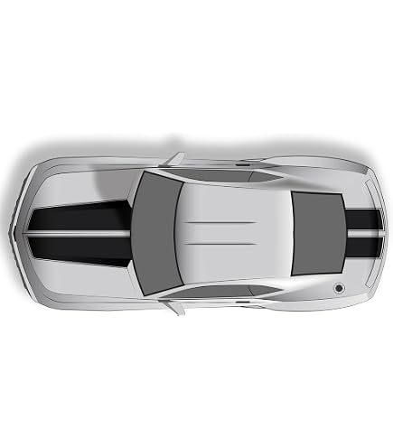 Car Racing Hood Decal Stripe For Chevrolet Camaro 2010-2015 – Gloss Black Vinyl Graphic Accent
