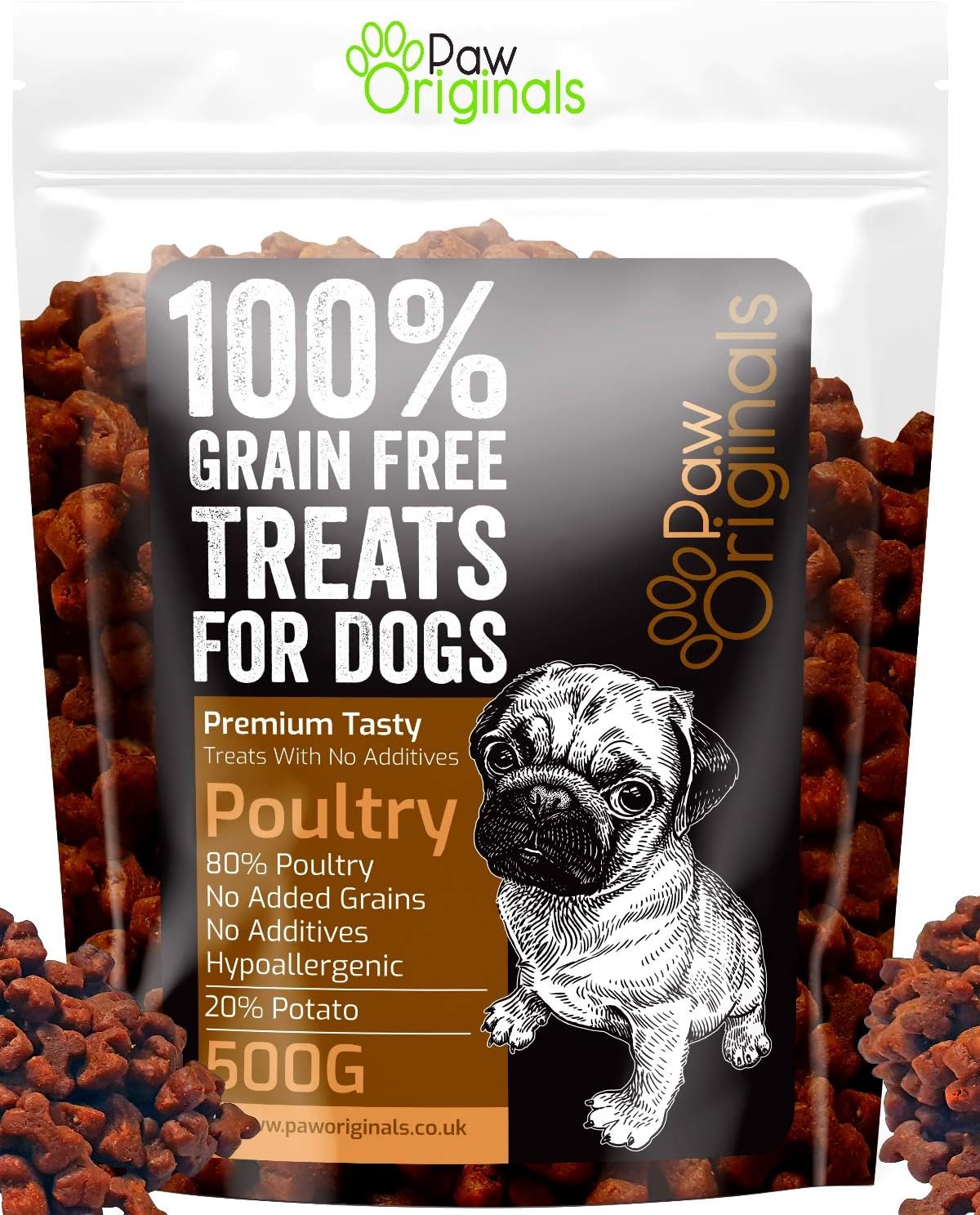 Poultry Grain Free Dog Training Treats - 800 100% Natural Healthy Treat Pack - 80% Fresh Poultry Meat, 20% Potato & Sweet Potato - Hypoallergenic Treats for Dogs with Sensitive Stomachs - Gluten Free