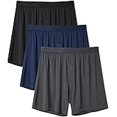 DAVID ARCHY Ultra Soft Modal Underwear Mens Boxer Shorts Loose Breathable Boxers for Men Pack