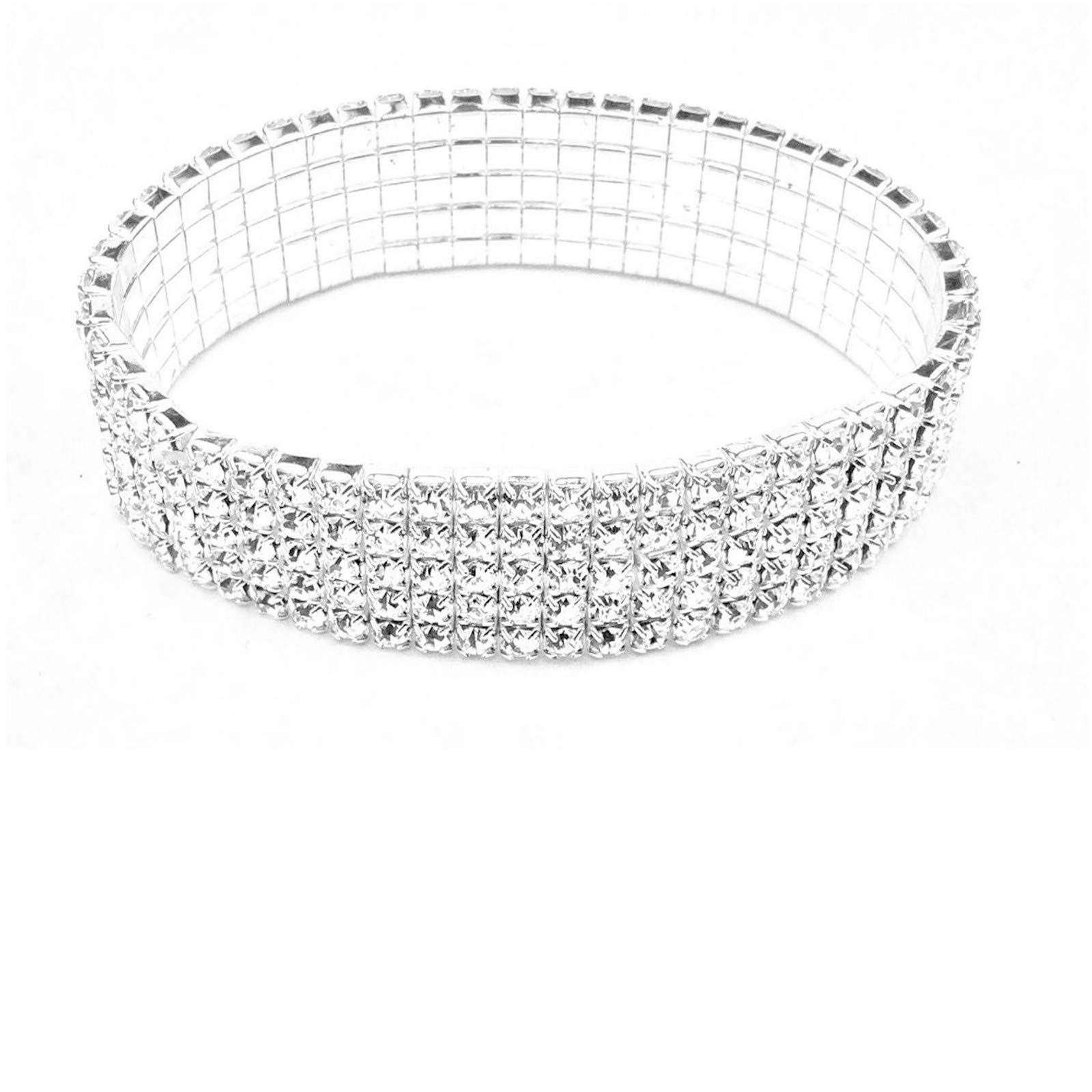Equilibrium Silver Plated Diamante Bracelet